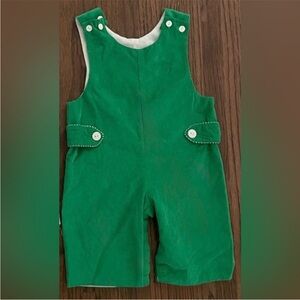 Claire & Charlie Green Baby Corduroy Overalls size 3 months